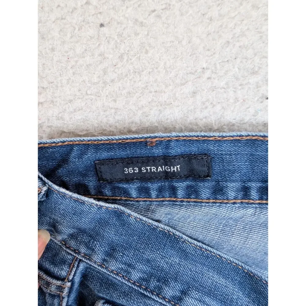 Lucky Brand 363 Straight Jeans Mens 38x24 Denim Medium Wash 5 Pocket